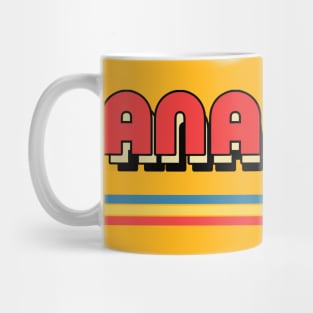 Anaheim, CA \/\/\/\ Retro Typography Design Mug